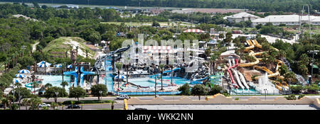 Destin, FL, USA - Le 24 juillet 2014 Big Kahuna : parc à thème de l'eau avec des toboggans et attractions de Destin, FL. Banque D'Images