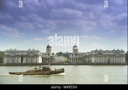 Old Royal Naval College vu de la Tamise. Greenwich. Londres. UK Banque D'Images