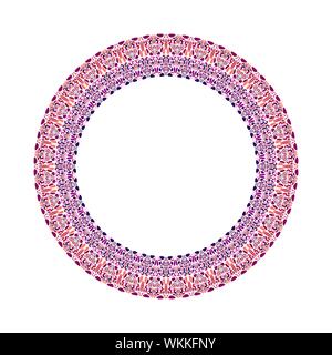 Abstract floral couronne circulaire - round vector élément graphique sur fond blanc Illustration de Vecteur