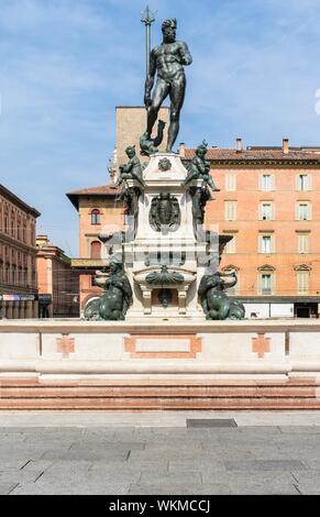 Fontaine de Neptune, Fontana di Nettuno, la Piazza Nettuno, Bologne, Émilie-Romagne, Italie Banque D'Images