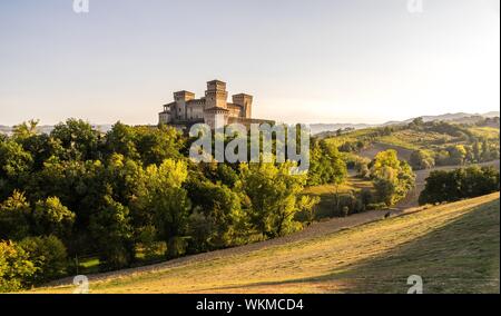 Castello di Torrechiara, Langhirano, Province de Parme, Emilie-Romagne, Italie Banque D'Images