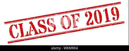 Classe de 2019 stamp. classe de 2019 square grunge signe. classe de 2019 Illustration de Vecteur