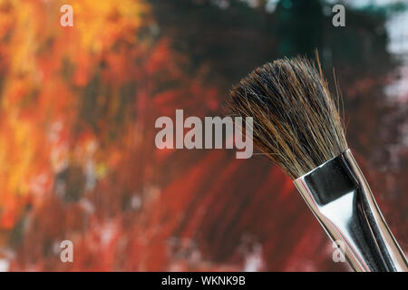 Contre un pinceau grunge abstrait la peinture. Banque D'Images