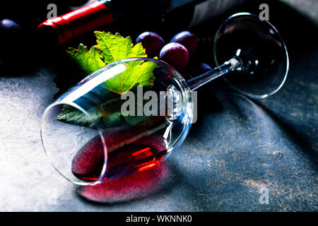 Verre de vin rouge Banque D'Images