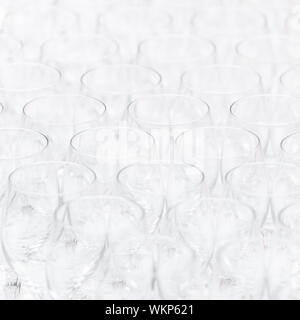 Ensemble de verres vides christal. Banque D'Images