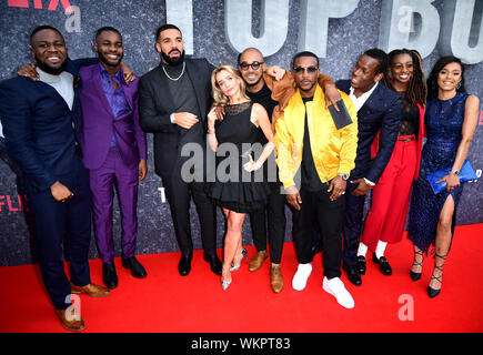 Dave Omoregle, Drake, Lisa Dwan, brillaient Romulus, Ashley Walters, Michael Ward et Little Simz assistant à la première du Royaume-Uni Top garçon à l'Hackney Picturehouse à Londres. Banque D'Images