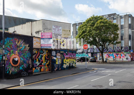 Œuvres d'art Graffiti Street - Wilder Street, centre-ville de Bristol, Angleterre, Royaume-Uni Banque D'Images