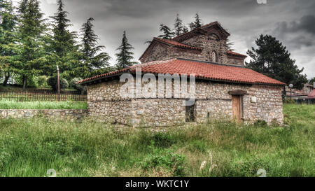 Vue extérieure de l'Église saints Constantin et Hélène à Ohrid, Macédoine du Nord Banque D'Images