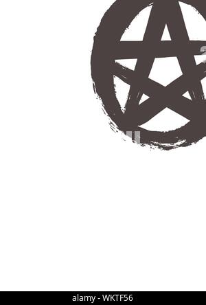 Symbole pentagramme Noir 2 Illustration de Vecteur