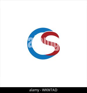 CS et SC initiale basée sur l'icône de création lettre logo vector designs Illustration de Vecteur