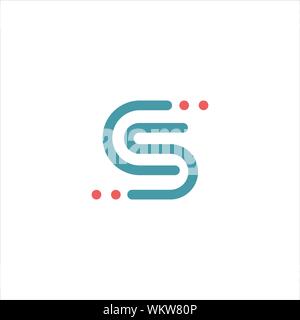 CS et SC initiale basée sur l'icône de création lettre logo vector designs Illustration de Vecteur