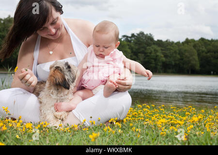 Douce petite famille Banque D'Images