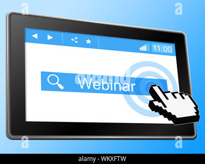 Webinaire de formation des compétences et l'Instruction Instruction indiquant Banque D'Images