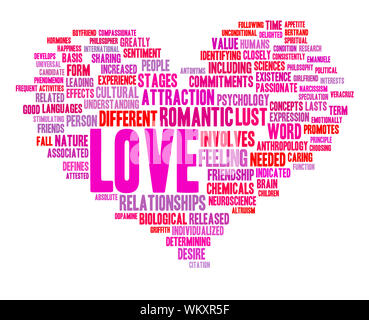 L'image d'un beau texte d'amour cloud Banque D'Images