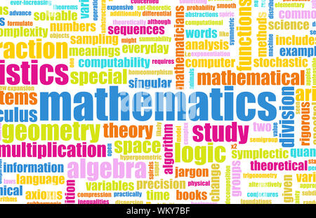 Études mathématiques mathématiques abstraites comme un arrière-plan Banque D'Images