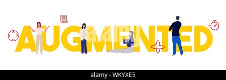 Smart futuriste augmentée lunettes. La technologie de la réalité augmentée AR virtuelle numérique vector illustration Illustration de Vecteur