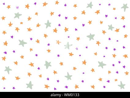 Stars de fond en couleurs de l'Halloween pour les enfants kids Illustration de Vecteur