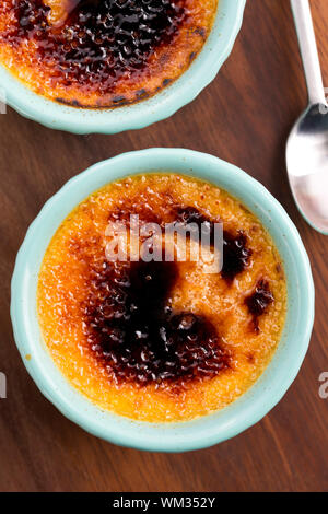 Crème brûlée française dessert - crème brûlée, Banque D'Images