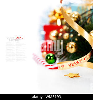 Avec des décorations de Noël Banque D'Images