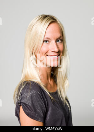 Portrait of a smiling woman Banque D'Images