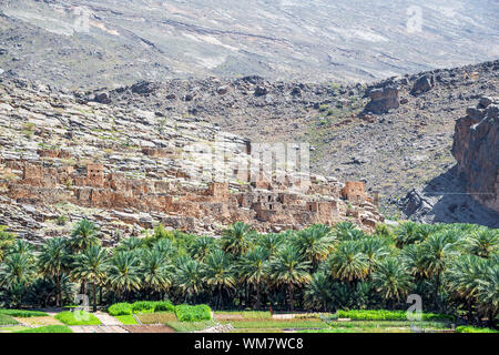 Image de ruines sur Jebel Akhdar en Oman Banque D'Images