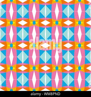 Modèle reproductible sans lumière avec dodger bleu, orange foncé et chaud rose Couleurs. Banque D'Images