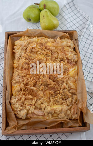 Tarte poire fait maison Banque D'Images