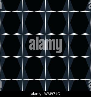 Seamless pattern design reproductible avec noir, gris clair et gris sombre. Banque D'Images