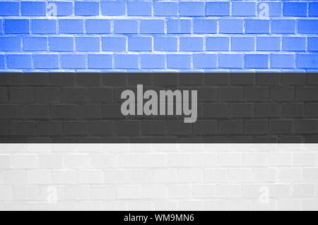 Peint sur un drapeau peut être utilisé comme brickwall background Banque D'Images