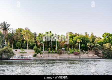 L'île botanique (Lord Kitchener's island) sur le Nil, Egypte Banque D'Images