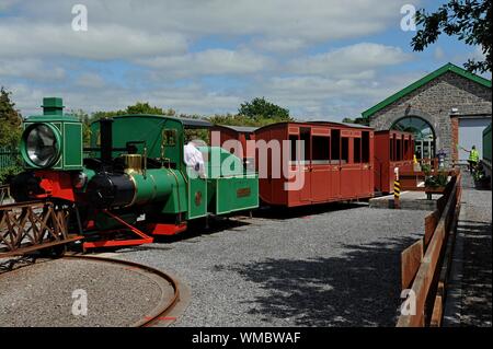 Le Monorail Lartigue, un patrimoine unique de fer à Listowel, Co Kerry, Irlande. Banque D'Images