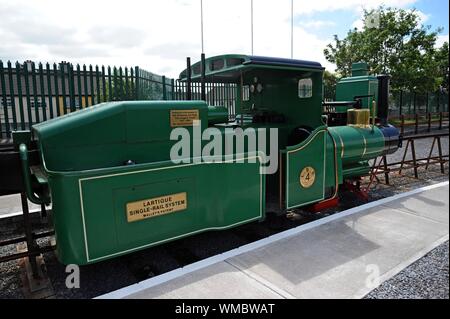 Le Monorail Lartigue, un patrimoine unique de fer à Listowel, Co Kerry, Irlande. Banque D'Images