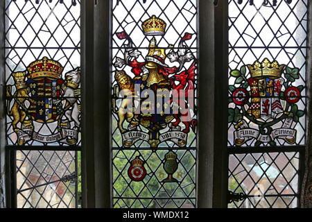 Longue galerie, le château de Hever, Hever, Edenbridge, Kent, Angleterre, Grande-Bretagne, Royaume-Uni, UK, Europe Banque D'Images