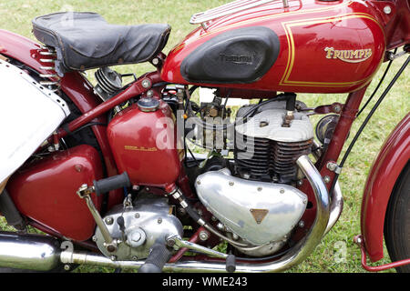 Moto Triumph vintage, TRW Triumph Banque D'Images