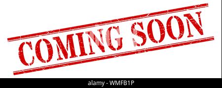 À venir bientôt stamp. à venir bientôt square grunge signe. à venir bientôt Illustration de Vecteur