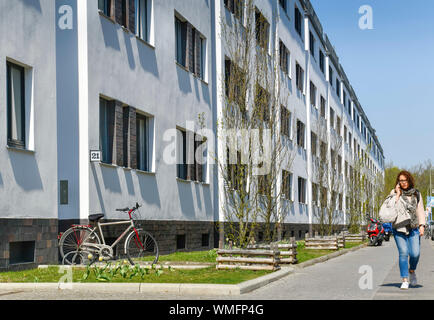 Von Wohnhaeuser Jungfernheideweg, Walter Gropius, Grosssiedlung Siemensstadt, Spandau, Berlin, Deutschland Banque D'Images