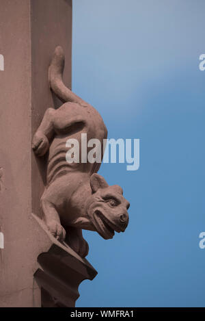 La figure, de l'eau bien, Bad Mergentheim, vallée de la Tauber, tauber-Franconie, Bade-Wurtemberg, heilbronn-Franconie, Allemagne Banque D'Images