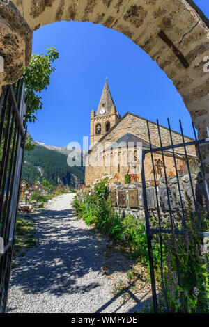 France, Hautes Alpes, Parc National des Ecrins, l'Oisans, La Grave, appelée les Plus Beaux Villages de France, Notre Dame de l'Assomption et ce. Banque D'Images