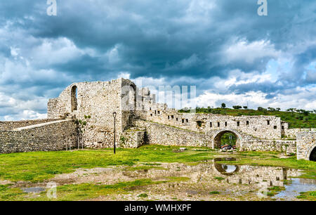 Ruines du château de Berat en Albanie Banque D'Images