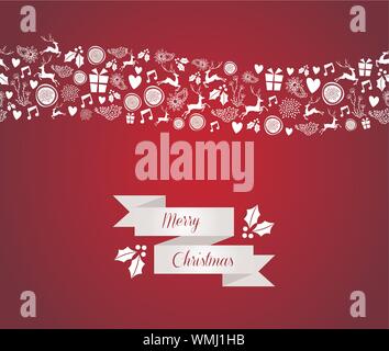 Joyeux Noël motif transparent border. Illustration de Vecteur