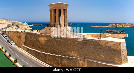 Mémorial de la guerre de siège à La Valette, Malte Banque D'Images