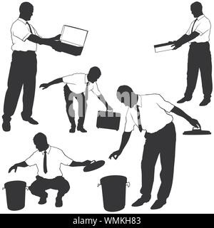 Silhouettes d'affaires Illustration de Vecteur