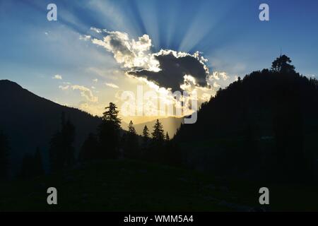 Jaaz Banda le coucher du soleil, KPK, Pakistan Banque D'Images