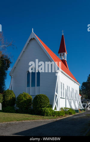 Un typique du 19e siècle, église en bois en Nouvelle Zélande, dans ce cas, la petite ville de Eketahuna dans l'île du nord. Banque D'Images