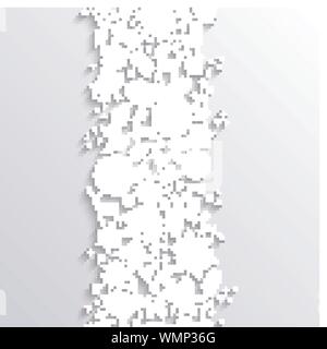 Saison de Noël blanc motif transparent bannière 3d Illustration de Vecteur