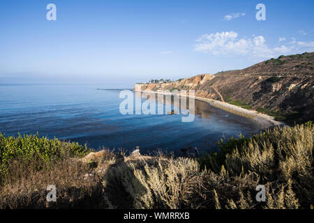 Sur la côte pittoresque de Pelican Cove Point et Vicente à Rancho Palos Verdes Estates, près de Los Angeles en Californie. Banque D'Images