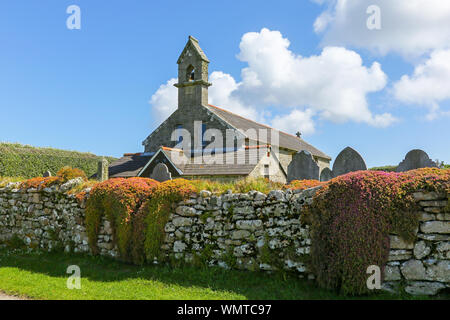 Eglise Saint-Martin, Churchtown, une plus grande ville, Saint Martin's Island, Îles Scilly, Cornwall, England, UK Banque D'Images