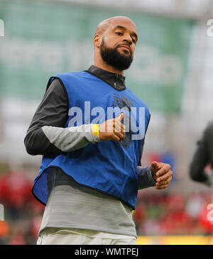 Dublin, Irlande. 5 septembre 2019 ; Aviva Stadium de Dublin, Leinster, Irlande ; European Championships 2020 Qualificatif, l'Irlande et la Suisse ; Rep de l'Irlande avant David au cours de la réchauffer McGoldrick - éditorial uniquement. Credit : Action Plus Sport Images/Alamy Live News Banque D'Images