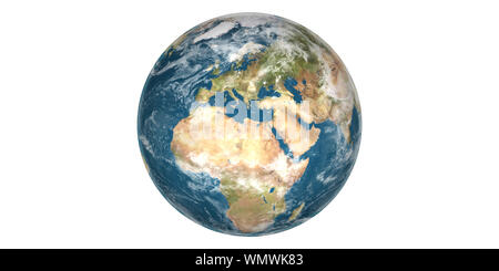 La planète terre depuis l'espace les nuages Banque D'Images