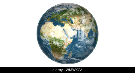 La planète terre depuis l'espace les nuages Banque D'Images